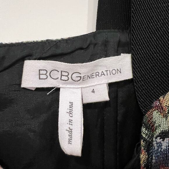 BCBG Generation Women's Mini Dress Multicolor Floral Zipper Size 4 - Picture 5 of 11